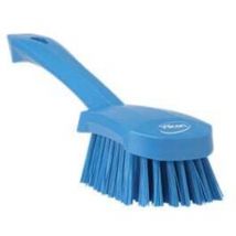 Vikan Churn Brush with Short Handle 270mm Hard Blue