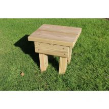 Pressure Treated Footstool - Outdoor Garden Furniture Foot Rest - Timber - L30 x W30 x H30 cm - Fully Assembled