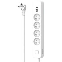 Multipresa - Quarx - 4 Prese - Con 3 Porte Usb, Cavo 1,5 M