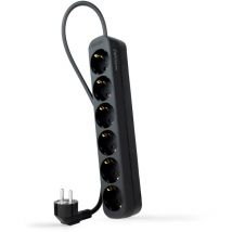 Base multipla 6 prese Cavo 1,4 m nero 10.37.0006-ns-bk