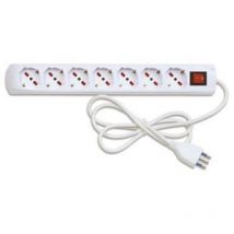 Ciabatta multipresa presa multipla Schuko 7 posti con interruttore cavo mt 15