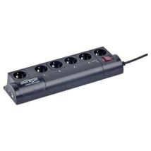 EG-PMS2 Multipresa con protezione da sovratensioni programmabile 6 scomparti Nero Schuko 1 pz. - Gembird