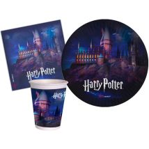 Ciao- Kit Party Tavola Harry Potter (piatti, Bicchieri, Tovaglioli), Multicolore, 24 Persone, Az054