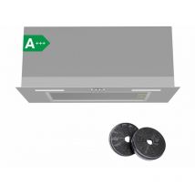 Campana Extractora Filtrante 60 cm 650 m³/h a+++ con Filtro de Carbón Empotrable Inox CD6926AS - Ciarra