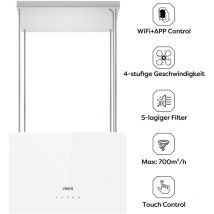 CD4850S 700 m3/h a+++ Dunstabzugshaube 48cm Inselhaube Booster wifi- app Touch-Steuerung Wi-Fi App Insel Freihangend Umluft Weiß - Ciarra