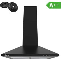 Classe a++ Cappa Aspirante 60 cm 370m3/h Riciclaggio o Evacuazione Nero -201BK60 - Ciarra
