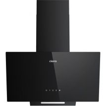 Hotte Aspirante Inclinée 60cm 370m³/h 3 Vitesses Recyclage ou Evcuation Verre Noir - Ciarra