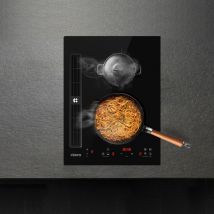 One Placa de inducción con campana de plasma integrada Sistema de 2 zonas Temporizador de reciclaje Booster de 39 cm - Ciarra