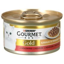 Bocconcini Di Cibo Per Gatti Gourmet Gold In Gustosa Salsa Al Manzo 85 G