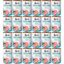 Brit Paté E Salmone - Cibo Umido Per Cani - 24x400g