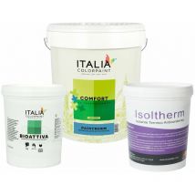 Ciclo trattamento muri antimuffa isoltherm fissativo bioattiva paintherm contenuto per 50 mq - confezione 1