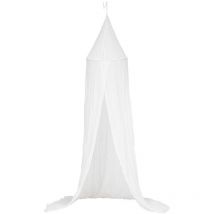 Ciel de lit double gaze de coton blanc