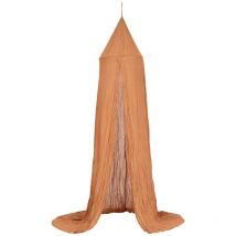 Ciel de lit double gaze de coton noisette