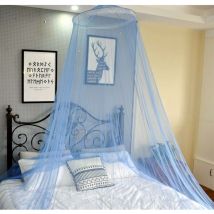 Ciel de Lit Moustiquaire Bleu Moustiquaire dôme,Moustiquaire à Baldaquin Anti-Insectes Lit moustiquaire Adapté Pour Lit Bébé Lit Simple, Lit
