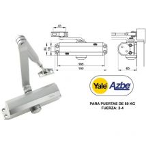 Yale Azbe Ferme-porte 3500 Force 2-4 Blanc sans retenue 3500-000150