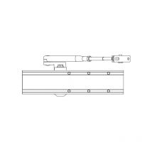 Sevax - Cierrapuertas de cremallera - Brazo de compás F2 a 6 Blanco ESV7181B
