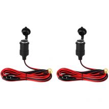 Cigare de voiture 12V allume-cigare prise femelle prise d'extension avec borne à anneau fusionnée 10A(Deux paquets)