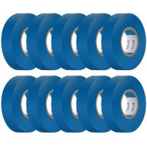 Cilia 10 Stück Isolierband Elektriker Pvc 19mm X 25m - Professionelles Klebeband Selbstverlöschend (flammhemmend) - Nach Iec 60454 - 600v - Für 