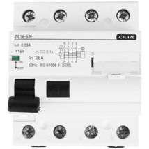 Cilia Fi-schutzschalter 4-polig 30ma - Fehlerstromschutzschalter Rccb Typ Ac 400v - Für Drehstrom/trifase - 4 Te (module) Für Hutschiene 25a