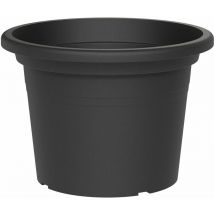 TeraPlast Pflanzgefäße BASIC rund Ash anthrazit 40 cm - Kunststoff