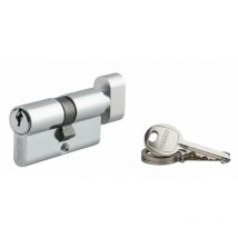 SP - Cilindro de cerradura Ecopro con pomo niquelado - 30 x 30 - Varios - thirard - 00007068