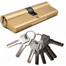 Cilindro de cerradura Ulisem, 42,5/42,5 (85 mm), cilindro de embrague, 8 llaves, acabado en latón, alta seguridad, antiganzúa, antitaladro,