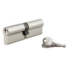 Cilindro europeo a doppia entrata SA 50x50mm, antisfilamento, nichel, 3 chiavi - THIRARD