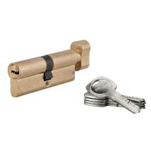 Cilindro europeo per serratura a pomolo Tiger 6, 40Bx40mm, ottone, anti-sfilamento, anti-perforazione, 5 chiavi Thirard