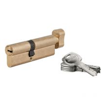 Cilindro europeo per serratura a pomolo Tiger 6, 45Bx50mm, ottone, anti-sfilamento, anti-perforazione, 5 chiavi Thirard
