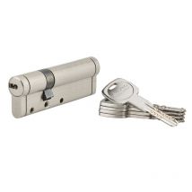 Cilindro europeo a doppia entrata Trafic 12 30X65, nichel, antiperforazione, antirottura, 5 chiavi piatte reversibili Thirard