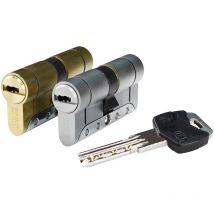 Ifam - Cilindro Iridium m irm3030ld ottone 60mm (30+30mm) camma lunga 15mm con 5 chiavi di sicurezza.