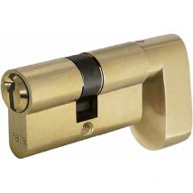 Yale - Cilindro Moldeado Con Pomo Abatible Para Puertas Ba Mm 30+10+30 = 70 (35+35) Latón