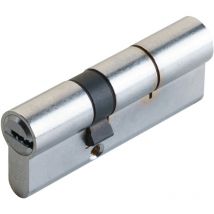 Cilindro profilato doppio serie 'k2' mm 35+10+65 = 100 (40+70) cromo satinato SECUREMME