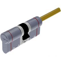 Cilindro profilato modulare per pomolo serie 'evo k50 top' mm 26+10+26 = 62 (31+31) cromo satinato Securemme