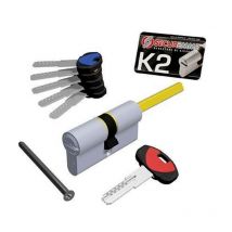 Cilindro sagomato k2 3200-q x pomolo Securemme misura 60 (30+30)