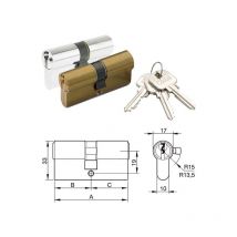 Cilindro Yale YL5 30X30 leva corta Laton