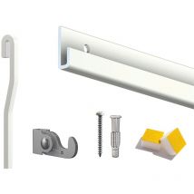 Arti Teq - Cimaise Box Artiteq Classic+ premium Gris - 10 mètres - Kit accrochage tableau - Métrage : 10 mètres - couleur : gris alu