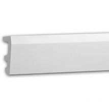 Profhome Decor - Cimaise Profhome 151388 Frise Encadrement de fenêtre Encadrement de porte Moulure en stuc Moulure décorative design moderne blanc 2 m