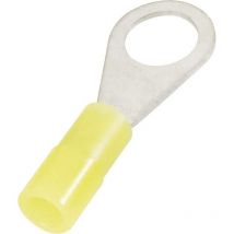 180008 Cosse à oeillet Section max.=0.40 mm² ø du trou=2.3 mm partiellement isolé jaune 1 pc(s) D28519 - Cimco