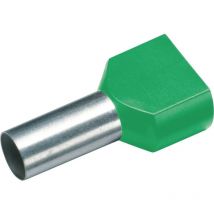 187727 Embout double d'extrémité de câble 6 mm² partiellement isolé vert 100 pc(s) Y018293 - Cimco