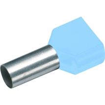 187730 Embout double d'extrémité de câble 0.25 mm² partiellement isolé bleu 100 pc(s) Y018213 - Cimco