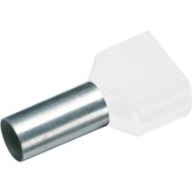 187734 Embout double d'extrémité de câble 0.75 mm² partiellement isolé blanc 100 pc(s) Y018263 - Cimco