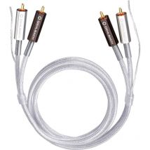 Oehlbach - Cinch Audio Anschlusskabel [2x Cinch-Stecker - 2x Cinch-Stecker] 0.50 m Transparent vergoldete Steck