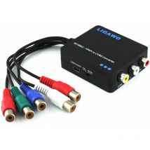 Cinch Konverter für 5x Cinch YpbPr Component zu 3x Cinch cvbs Composite Komponente zu Composite ( Scart ) av Konverter