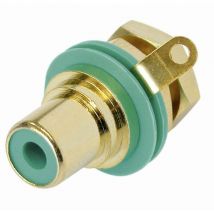 Cinch/RCA embase femelle, verticale Rean av NYS367-5-CON Nombre de pôles: 2 vert 1 pc(s) X37025