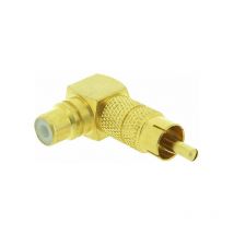 Electro Dh - Cinch-stecker Auf Cinch-buchse Gewinkelt Vergoldet 10.584 8430552120222