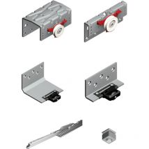 Cinetto - PS48 Beschlagset mit 80 kg Dämpfung, HS28 mm, 2 flügelig