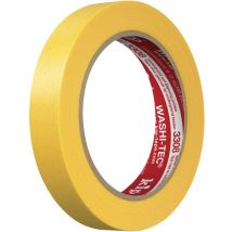 KIP - Cinta adhesiva 3308 washi-tec Premium plus amarillo liso L.50m An.18mm Rl. (Por 48)