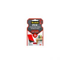 Tira adhesiva doble cara, extreme, negra, 25mmx76mm, 8 uds, máx 5 kg