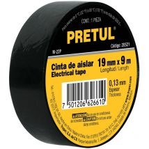 Cinta aislante - 19 mm - 9 m - Negro